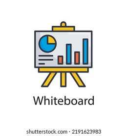 Whiteboard vector filled outline Icon Design illustration. Miscellaneous Symbol on White background EPS 10 File