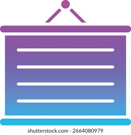 Whiteboard-Vektorsymbol. Kann für Druck-, Mobil- und Web-Anwendungen verwendet werden.