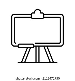 Ilustración de icono del vector de pizarra electrónica. trazo editable. ilustración vectorial aislada