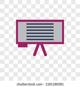 Whiteboard vector icon isolated on transparent background, Whiteboard logo concept