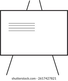 Whiteboard vector icon, outline icon, can be used for website, image