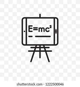 Whiteboard vector linear icon isolated on transparent background, Whiteboard transparency concept can be used for web and mobile