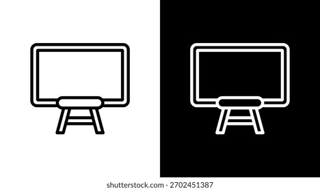 Whiteboard White Icon Set Design