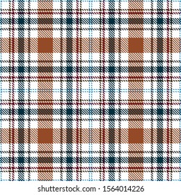 White,Brown and Blue-Green Tartan Plaid Scottish Seamless Pattern. Texture from tartan, plaid, tablecloths, shirts, clothes, dresses, bedding, blankets and other textile.