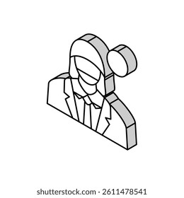 white-collar crime isometric icon vector. white-collar crime sign. isolated symbol illustration