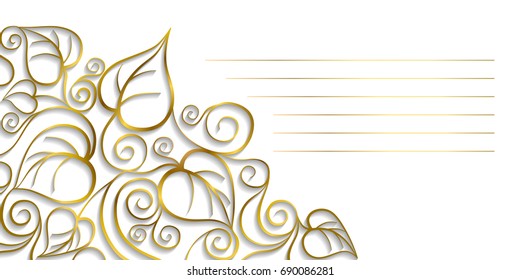 White-gold card with space for text.