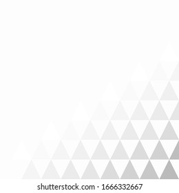 White-gray background image Abstract pattern of geometric figures Triangle.