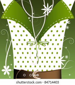 white-green background female fantasy