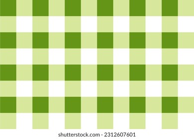 White-green check pattern for khaoma pattern or background. Green checkered for Christmas party background. White and green checkered pattern for gift wrapping paper background.
