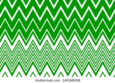 White-green zigzag lines. Chevron pattern. Vector illusrate