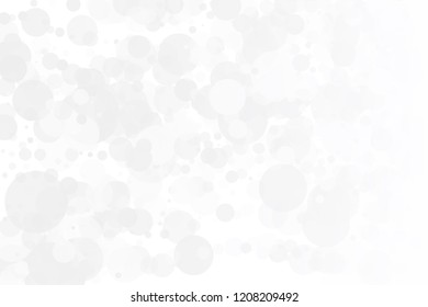 White-grey background. Light texture with bokeh effect. Scalable vector graphics. Delicate, elegant pattern with circles of different size, degree of transparency, blur and overlap.