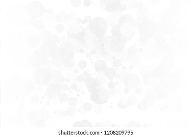 White-grey background. Light texture with bokeh effect. Scalable vector graphics. Delicate, elegant pattern with circles of different size, degree of transparency, blur and overlap.