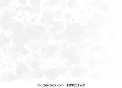 White-grey background. Light texture with bokeh effect. Scalable vector graphics. Delicate, elegant pattern with circles of different size, degree of transparency, blur and overlap.