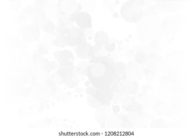 White-grey background. Light texture with bokeh effect. Scalable vector graphics. Delicate, elegant pattern with circles of different size, degree of transparency, blur and overlap.