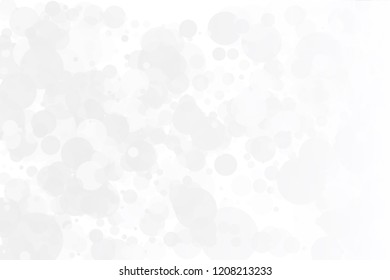 White-grey background. Light texture with bokeh effect. Scalable vector graphics. Delicate, elegant pattern with circles of different size, degree of transparency, blur and overlap.