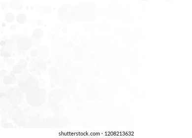White-grey background. Light texture with bokeh effect. Scalable vector graphics. Delicate, elegant pattern with circles of different size, degree of transparency, blur and overlap.