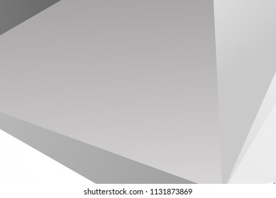 White-grey background with triangles Simple geometric background with gradient shapes. Vector illustration Triangles of different scale, size and shape.