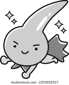 White-haired character (black and white)