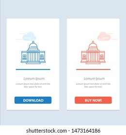 Whitehouse, America, White, House, Architecture, Building, Place  Blue and Red Download and Buy Now web Widget Card Template