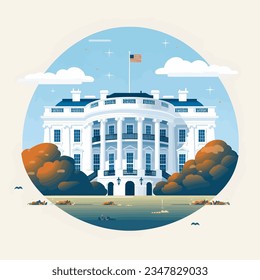 icono de la casa blanca, vector de la casa blanca, dc de la casa blanca, usa