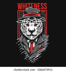 Whiteness Tiger Illustration