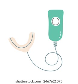 Whitening tool icon, vector illustration of led light whitener for teeth, professional, home dental device, system for white teeth treatment, new technology for beautiful smile, automatic instrument