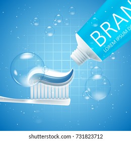 Whitening toothpaste ads. Graphic concept for your design