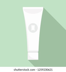 Whitening toothpaste icon. Flat illustration of whitening toothpaste vector icon for web design