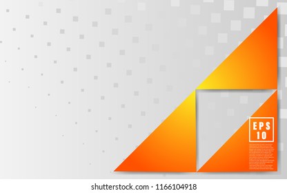 White+Orange Background Orange Triangles Inspired Abstract for Screen 3