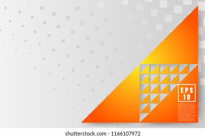 White+Orange Background Orange Triangles Inspired Abstract for Screen 4