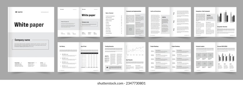 whitepaper design template and whitepaper layout 