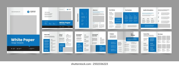 whitepaper template and white Paper Layout 