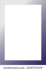 White-Purple Gradient A4 page Border simple vector illustration