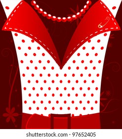 white-red background female fantasy