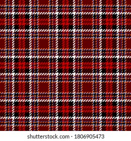 White,Red,Black and Blue Tartan Plaid Scottish Seamless Pattern. Texture from tartan, plaid, tablecloths, shirts, clothes, dresses, bedding, blankets and other textile.