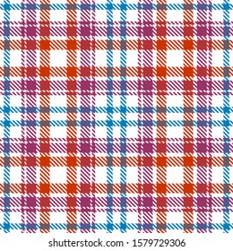 White,Red,Purple and Blue Tartan Plaid Scottish Seamless Pattern. Texture from tartan, plaid, tablecloths, shirts, clothes, dresses, bedding, blankets and other textile.
