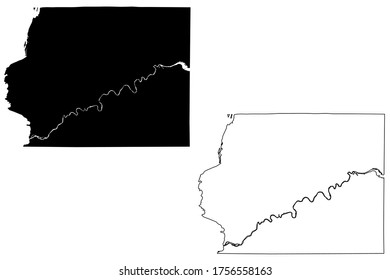 Whiteside County, Illinois (U.S. county, United States of America, USA, U.S., US) map vector illustration, scribble sketch Whiteside map