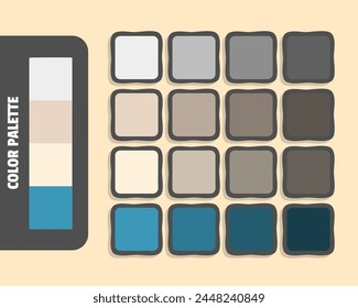 Whitesmoke wheat cornsilk steelblue color palette, colour matching, rgb colors, harmonious colours catalog sample, design and edit idea