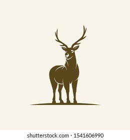 Whitetail Deer Buck Standing Logo