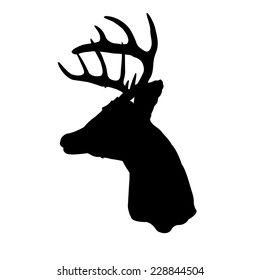 Whitetail Deer Head Silhouette