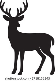 White-tailed Deer  Icon – Vector Illustration