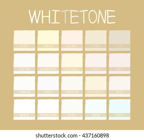 Whitetone Color Tone with Name Vector Illustration
