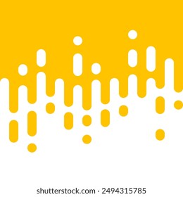 Fondo abstracto blanco-amarillo con Elementos redondeados irregulares lineales. Ilustración de transición de Vector en estilo plano