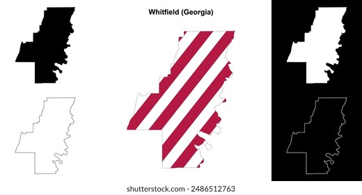 Condado de Whitfield (Georgia) conjunto de mapas esquemáticos