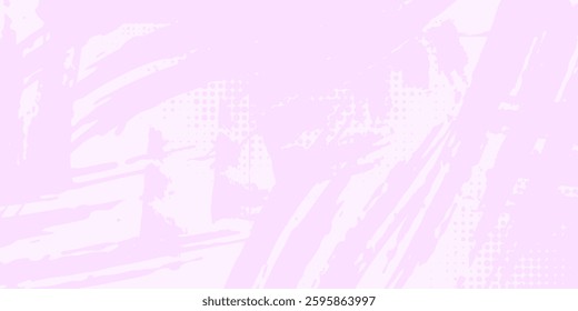 A whitish pink abstract background with a rough grunge texture featuring brush stroke-like patterns for a dynamic and artistic effect. Suitable for covers, backgrounds, booklets, brochures, posters.