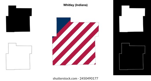 Whitley County (Indiana) Outline-Kartenset