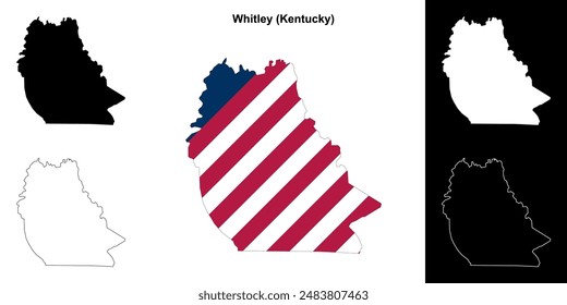 Whitley County (Kentucky) outline map set