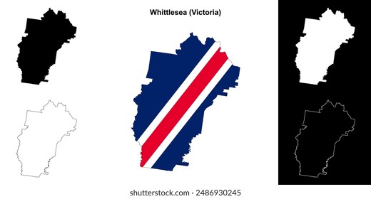 Whittlesea (Victoria) outline map set