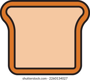 Whitw bread  color line icon, perfect use for website, design, pattern, etc.