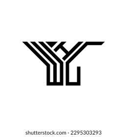 WHL letter logo creative design with vector graphic, WHL simple and modern logo.